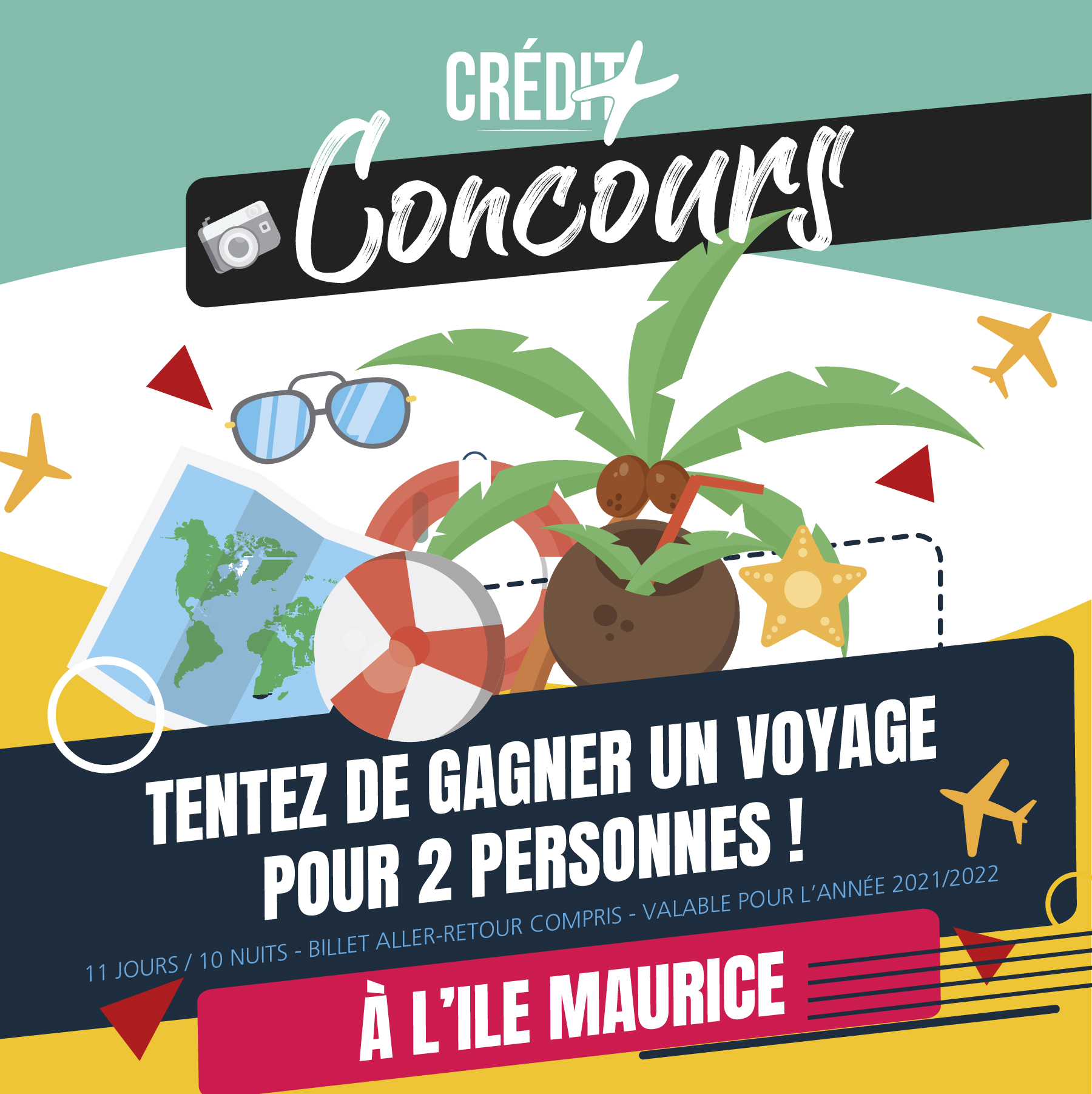 Jeu Concours : Tentez de gagner un voyage pour 2 personnes à l'île Maurice (11 jours/10 nuits, Billets A/R et valable pour l'année 2021/2022)